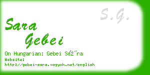 sara gebei business card